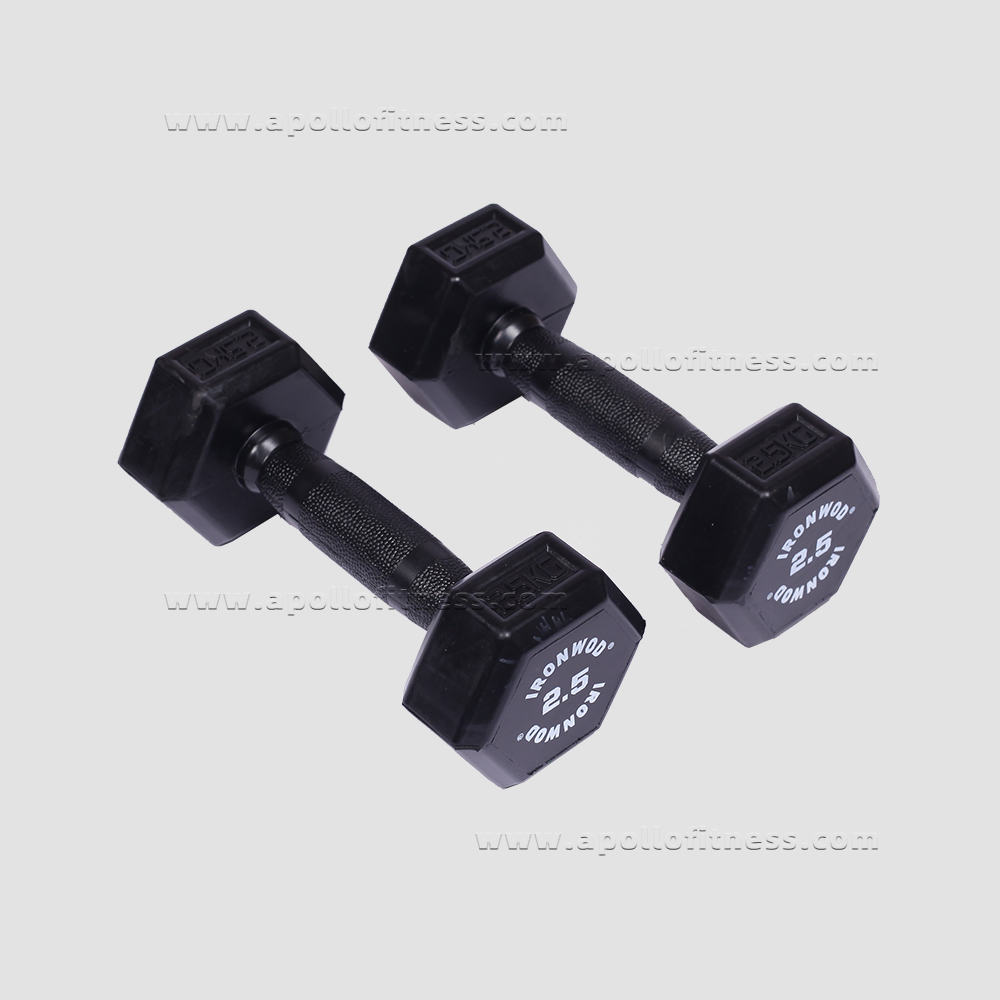 All-rubber coated dumbbell